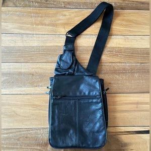 Vintage sling genuine leather purse